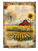 A3 American Farm Rice Paper DC5009 - Decoupage Central