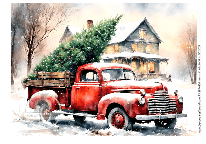 A3 Country Christmas Rice Paper DC5021 - Decoupage Central