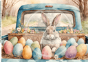 A3 Easter Delivery Rice Paper DC5071 - Decoupage Central