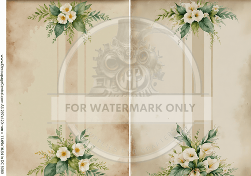 A3 Easter Linen Stripe Duo Rice Paper DC5080 - Decoupage Central