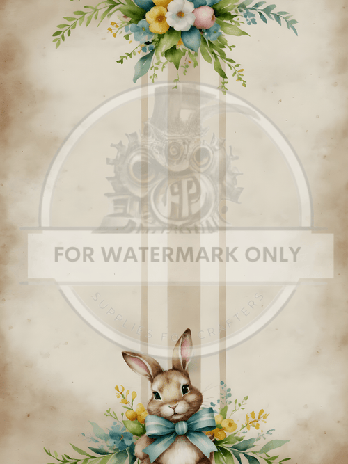 A3 Easter Linen Stripe Rice Paper DC5079 - Decoupage Central