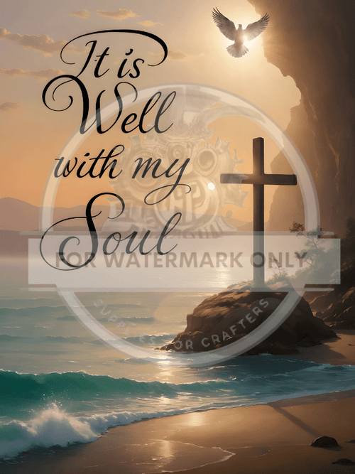 A3 It is Well Rice Paper DC5065 - Decoupage Central