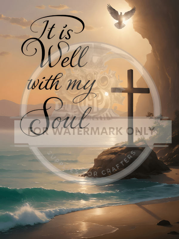 A3 It is Well Rice Paper DC5065 - Decoupage Central