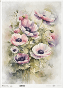 A3 ITD Anemone Decoupage Paper R1309L - Decoupage Central