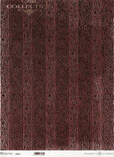 A3 ITD Burgundy Stripes Background Decoupage Paper R0942L - Decoupage Central