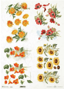 A3 ITD Daisies Etc Decoupage Paper 1089L - Decoupage Central