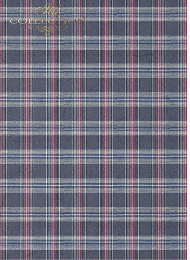A3 ITD Holiday Plaid Background Decoupage Paper R0488L - Decoupage Central