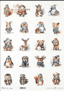 A3 ITD Little Winter Friends Multi Decoupage Paper R1144L - Decoupage Central