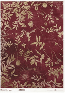 A3 ITD Maroon with Gold Leaf Background Decoupage Paper R0944L - Decoupage Central