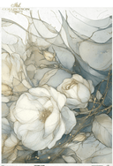 A3 ITD R1530L Porcelain Bloom in Blue Decoupage Paper - Decoupage Central