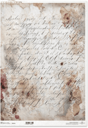 A3 ITD R1551L Old World Script Decoupage Paper - Decoupage Central