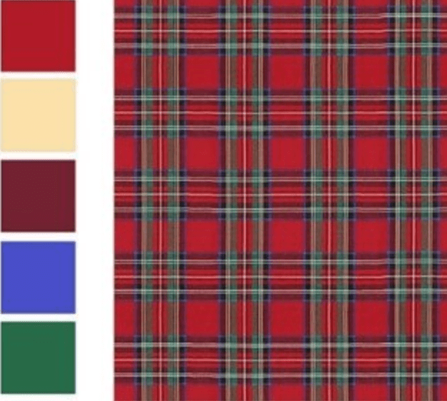 A3 ITD RED Holiday Plaid Background Decoupage Paper R0490L - Decoupage Central