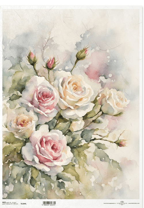 A3 ITD Rose Decoupage Paper R1304L - Decoupage Central