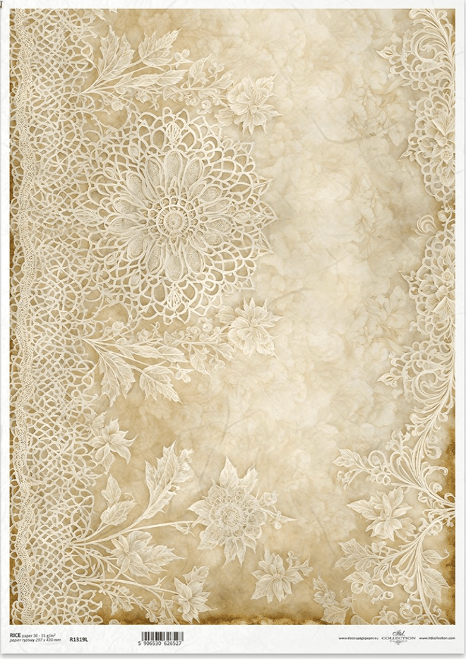 A3 ITD Vintage Lace Background Decoupage Paper R1319L - Decoupage Central
