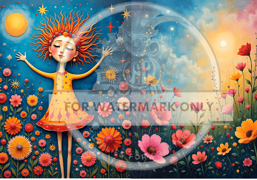 A3 Oh Sunny Day Coordinated Collection Rice Paper DC5066 - Decoupage Central