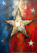 A3 Patriot Star Rice Paper DC5215 - Decoupage Central