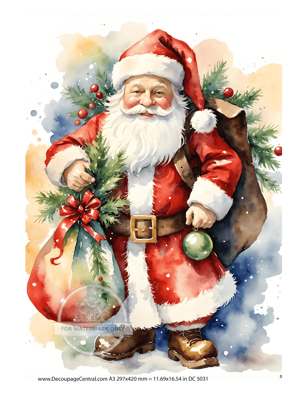 A3 Saint Nick Rice Paper DC5031 – Decoupage Central