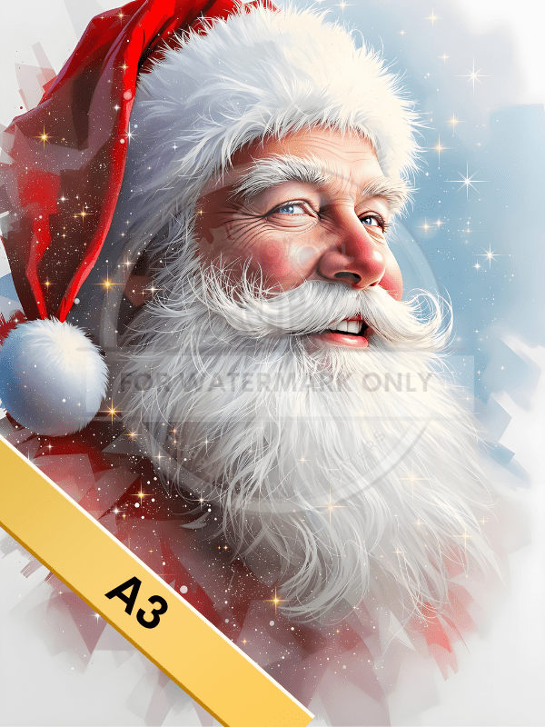 A3 SPARKLE SANTA Rice Paper DC5102 - Decoupage Central