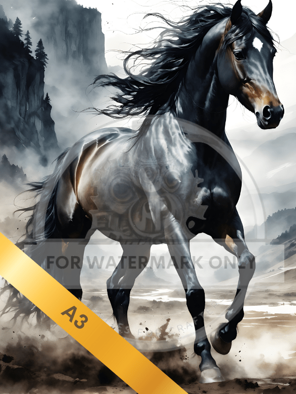 A3 The Stallion Rice Paper DC5073 - Decoupage Central