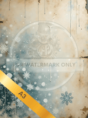 A3 Vintage Snowflake Background Rice Paper DC5053 - Decoupage Central