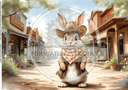 A3 Western Bunny Rice Paper DC5069 - Decoupage Central