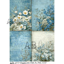 A4 AB Studio 7643 Blue Garden Quartet - Decoupage Central