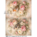 A4 AB Studio 7675 Blush Garden Birds - Decoupage Central