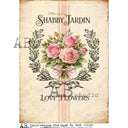 A4 AB Studio 7695 Vintage Rose Crest - Decoupage Central