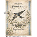 A4 AB Studio 7706 Provence Swallow Label - Decoupage Central