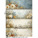 A4 AB Studio7644 Wildflower Border Strips - Decoupage Central