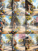 A4 Adorable Bunny Multi Rice Paper DC625 - Decoupage Central