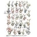A4 All of those Bunnies Rice Paper AB Studios 7599 - Decoupage Central