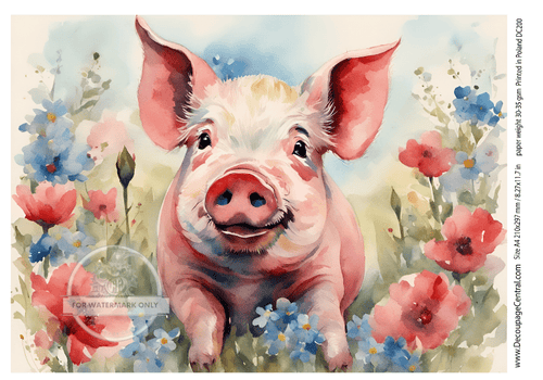 A4 All the Way Home Rice Paper DC200 - Decoupage Central