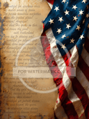 A4 America The Beautiful Rice Paper DC738 - Decoupage Central