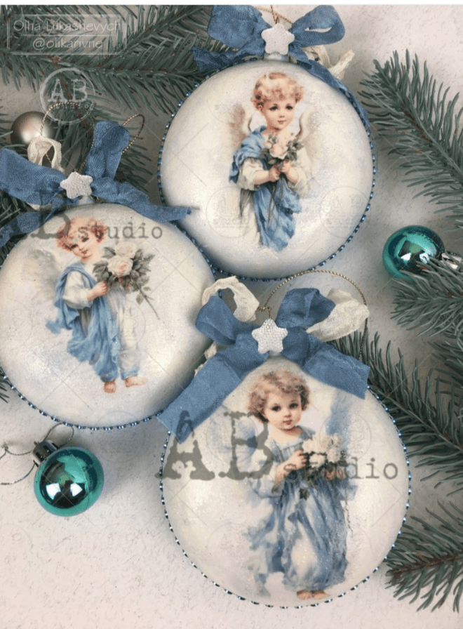 A4 Angel Collection Milky Valley Angel Collection ID96 - Decoupage Central