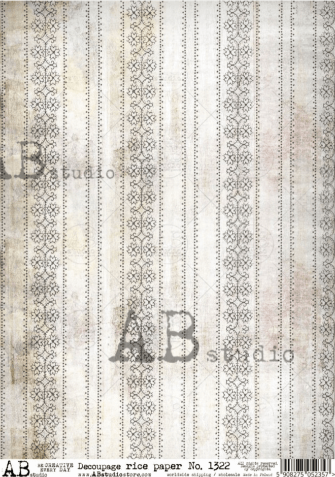 A4 Art Deco Background Rice Paper 1322 - Decoupage Central