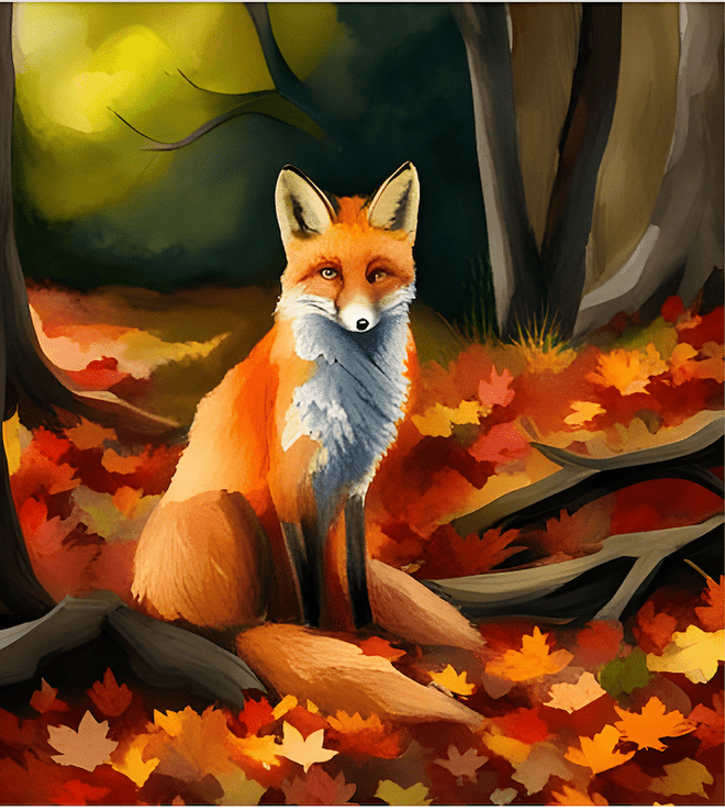 A4 Autumn in the Forest Rice Paper DC128 - Decoupage Central