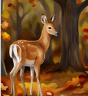A4 Autumn in the Forest Rice Paper DC128 - Decoupage Central