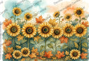 A4 Autumn Sunflower Serenade Rice Paper DC1014 - Decoupage Central