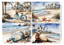 A4 Beach Batch Decoupage Paper DC 331 - Decoupage Central