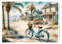 A4 Beach Bike Flowers Paper DC 332 - Decoupage Central