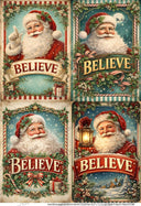 A4 Believe Santa Collection Paper DC989 - Decoupage Central