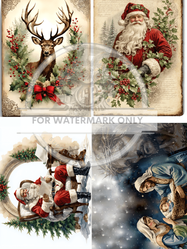 A4 Best of Christmas Quad DC562 - Decoupage Central