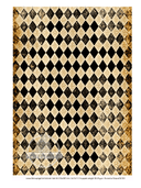A4 Black and Gold Harlequin Background Rice Paper DC351 - Decoupage Central