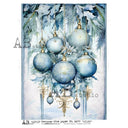 A4 Blue Christmas Ornaments AB Studios 6299 - Decoupage Central