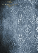 A4 Blue Damask Background Decoupage Paper R1941 - Decoupage Central