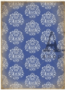 A4 Blue Moroccan Wall paper Rice Paper 0490 - Decoupage Central