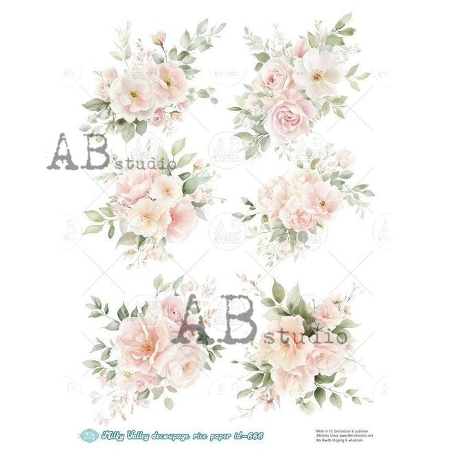 A4 Blush Harmony Multi Milky Valley ID666 - Decoupage Central