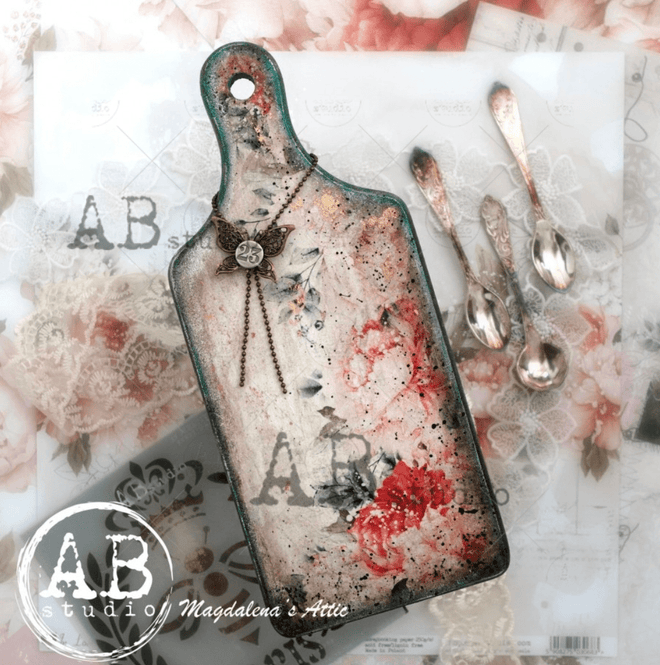 A4 Border Flowers AB StudiosValley 0692 - Decoupage Central