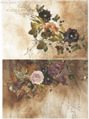 A4 Bouquet Duo Paper R1835 - Decoupage Central